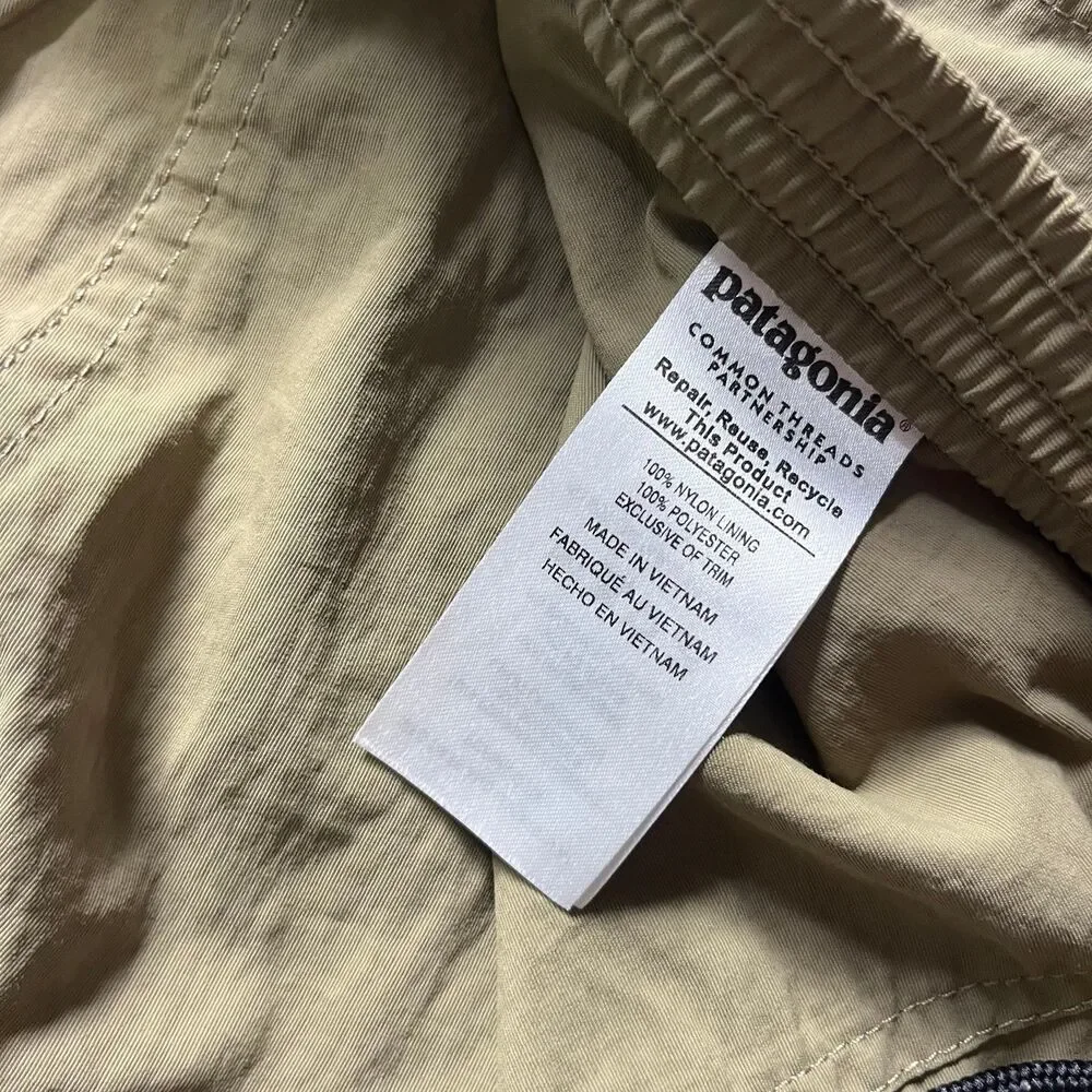 Patagonia Baggies Pants Drawstring Joggers Brown Hiking Mens XL 55210